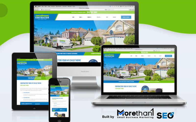 Contractors Website Theme - MoreThan1 Marketing